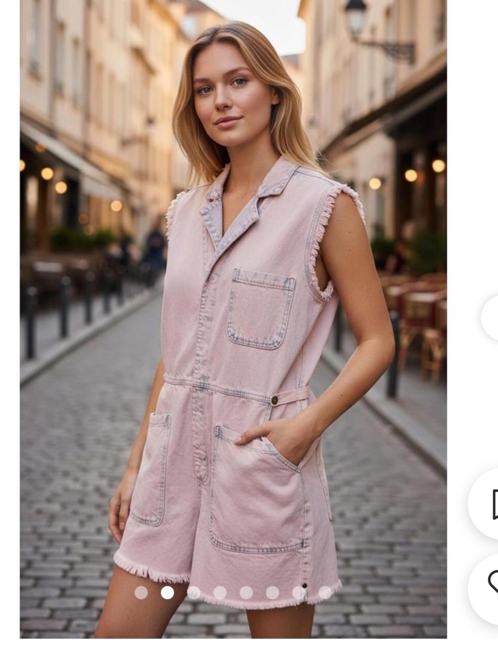 One Teaspoon x Free People Palisades Pink Haze Denim Short Edgy Overalls NWT sm - Picture 1 of 7
